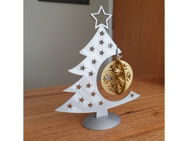 Schneeflocke Weihnachten Flitter Arduino Fall Mantel Dekoration Ornament Baum einfach Magie Noel Unterstützung unterstützt ziemlich 3D print model - Mito3D