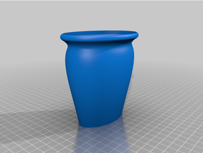 oval cascade bonsai pot flower vase garden gardening planter 3d print model - Mito3D