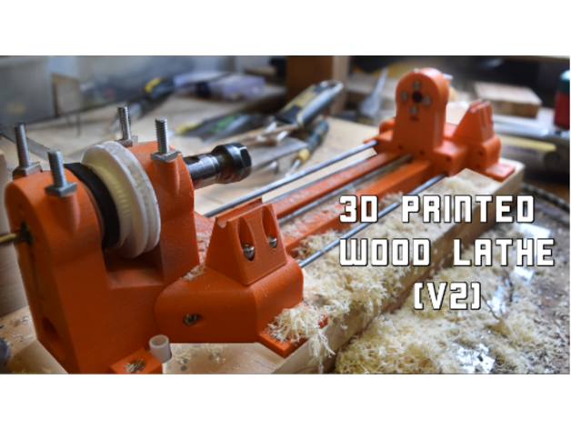 3d gedruckt Holz Drehbank v2 Werkzeug Werkzeuge Holzdrehen Holzbearbeitung 3D print model - Mito3D