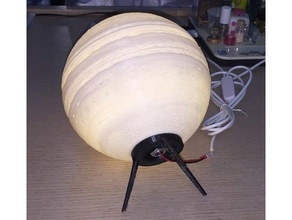 Júpiter LED mesa lámpara tornillo versión litofano 3d print model - Mito3D