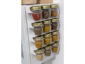 mini especiaria prateleira bormioli 8 4 jarras cozinha estante especiarias 3d print model - Mito3D