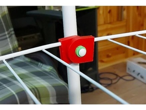 clothes drying rack plastic hinge repair replacement parts bushing dryer 3d print model - Mito3D