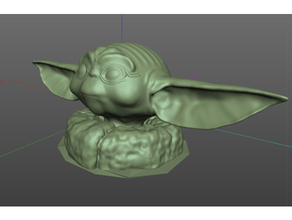 çocuk bebek yoda bust yaklaşık 15 cm tal Yoda büst şekil mandaloryalı star savaşlar 3d print model - Mito3D