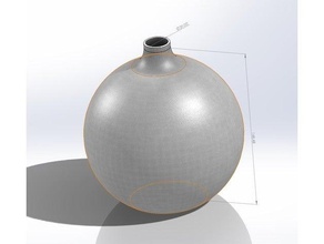 kugelförmig Vase 3d print model - Mito3D