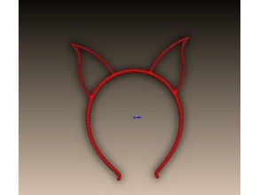 cat ears diadem childrens toy diadema diademe gata gato orejas 3d print model - Mito3D