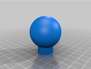 simple spherical curtain rod stopper 3d print model - Mito3D
