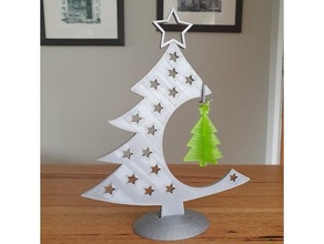 Noel ağaç önemsiz dekorasyon süs kolay destek güzel 3d print model - Mito3D