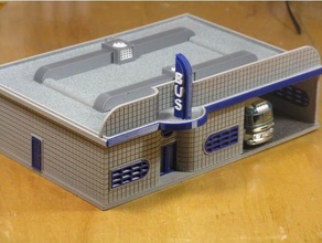 ho scale bus station 3d print model - Mito3D
