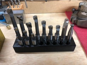 boring bar organizer 3d print lathe tools maching tool holder 3d print model - Mito3D