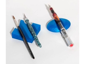 pen brush tool chopstick 3d rest customizer fountain holder paintbrush 3d print model - Mito3D