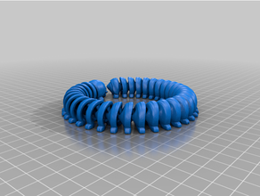 milli extra long print place support free articulated millipede 3d print model - Mito3D