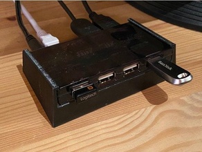 usb hub suporte Belkin f4u018 blk 7 port cubo USB 3d print model - Mito3D