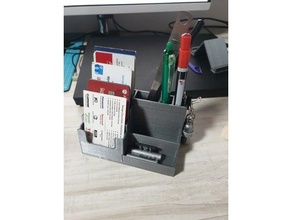 business card organizer holder holders pencilholder pen 3d print model - Mito3D