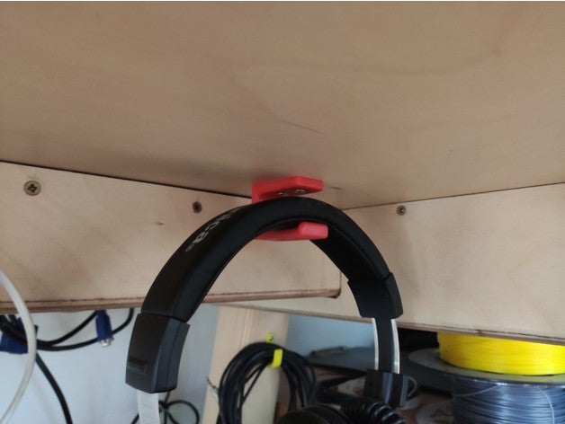 auriculares sencillo debajo escritorio gancho 40x ath audiotécnica 3D print model - Mito3D