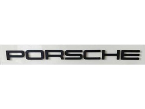 porsche logo lettering original size 3d print model - Mito3D