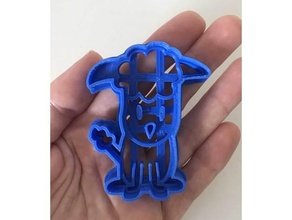 poodle cookie cutter 3d print model - Mito3D