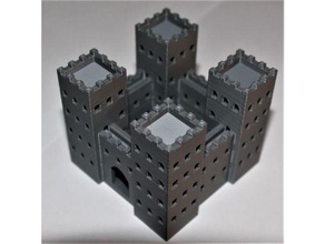 4 towers castle tower medieval 3d print model - Mito3D