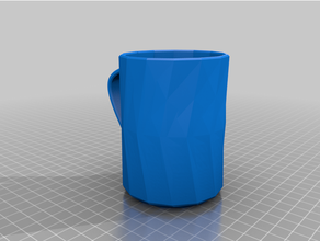 3d printed origami cup tea coffe taza coffee drink coaster water bottle 3d print model - Mito3D