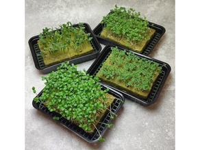 grid microgreens growing 3d print model - Mito3D