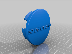 dodge challenger rim center caps 3d print model - Mito3D