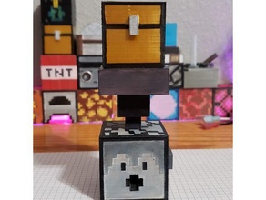 Minecraft dispensador mecánico 3d print model - Mito3D