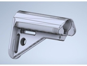 ar15 m4 mil-spec stock airsoft buffer gun 3d print model - Mito3D