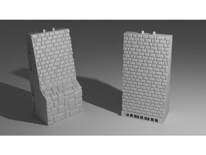 kemots castillo básico alto pared 3d print model - Mito3D