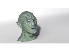 extraterrestre cabeza ii busto criatura extraterrestres película humanoide monstruo monstruos sci fi Ciencias ficción ciencia vulcano 3d print model - Mito3D