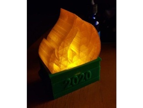 lighted 2020 dumpster ornament 3d print model - Mito3D