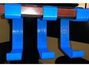 estrella guerras auricular percha imperio colgando gancho soporte mandalore mandaloriano estante 3d print model - Mito3D