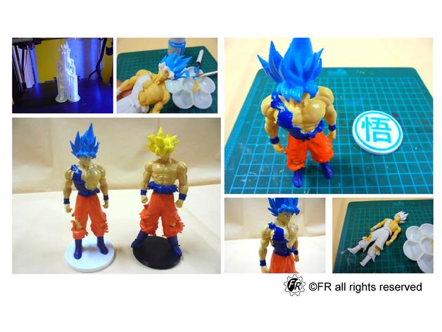 Dragão ball goku super saiyan filho azul anycubic esfera dragão Dragonballz cosplay modelos bola Goku Solidworks 3D print model - Mito3D