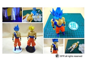 Drachen ball goku Super Saiyajin Sohn Blau anycubic Dragon Ball Cosplay Modelle Goku Solidworks 3d print model - Mito3D