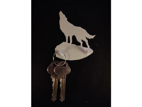 Lobo chave suporte animal casa 3d print model - Mito3D