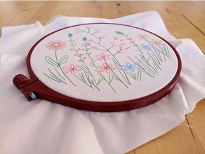 embroidery hoop 3d print model - Mito3D