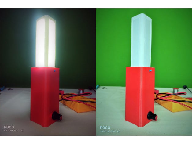 emergência conduziu luminária mini recarregável 3D print model - Mito3D