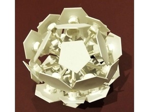 snodato icosaedro palla comune articolazioni geometrico geometria poliedri poliedro 3d print model - Mito3D