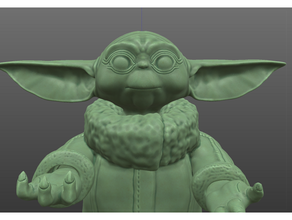 Baby Yoda bietet behandeln Frosch Mandalorianer Star Kriege Kind 3d print model - Mito3D