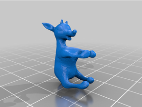 ramo agarrando Rudolph red nosed rena Natal enfeite árvore 3d print model - Mito3D