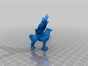Hippogriff casual pose poli 3d print model - Mito3D