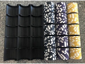 personnalisable poker valise incruster puce grille carte titulaire soutien personnalisé frites plateau 3d print model - Mito3D