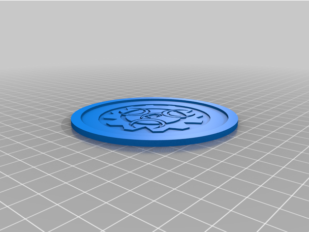 bioblue drink coaster 3D print model - Mito3D