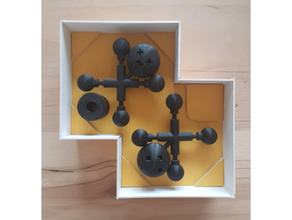 mexer brinquedo 3d enigma tonto girar rotação fiação tortuoso vídeo jogos 3d print model - Mito3D
