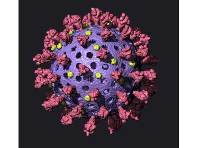 coronavirus Natale ornamento 2019 ncov accurato covid 19 realistico scientifico 3D print model - Mito3D