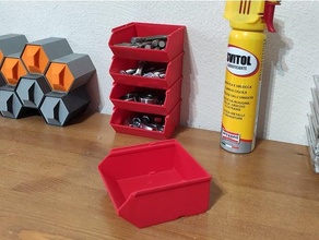 stackable box vase mode diy easy fast modular organizer screw storage workshop 3d print model - Mito3D