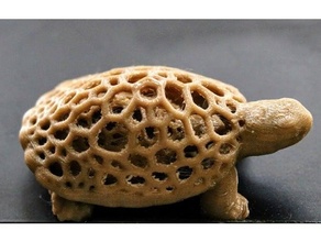 tartaruga Voronoi família 3d print model - Mito3D