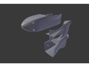 flypurrz purrz75 scafo 2 dividere corpo pezzi aereo volare ala fpv corridore corsa alto prestazione rc velocità 3d print model - Mito3D