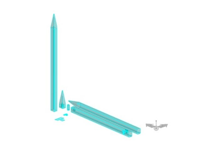 blauer berühren Stift tft Abschleppen Bäume 3D print model - Mito3D