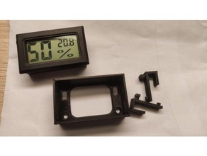 digital temperature moisture case + holder cover thermometer enclosure 3d print model - Mito3D