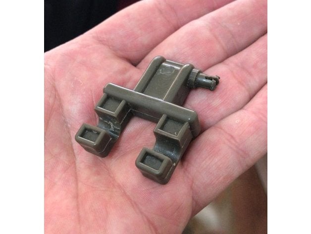 hanging security door roller replacement bracket 3D print model - Mito3D
