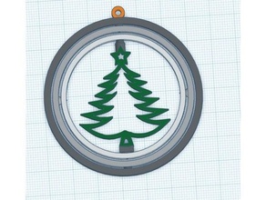 2020 christmas gyro - tree ornament gyroscope 3d print model - Mito3D